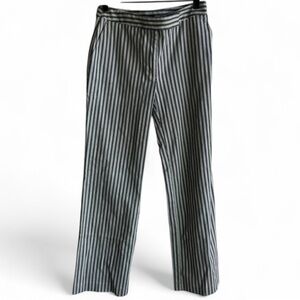 Ann Taylor Factory Blue White Stripe Straight Pants Size 6
